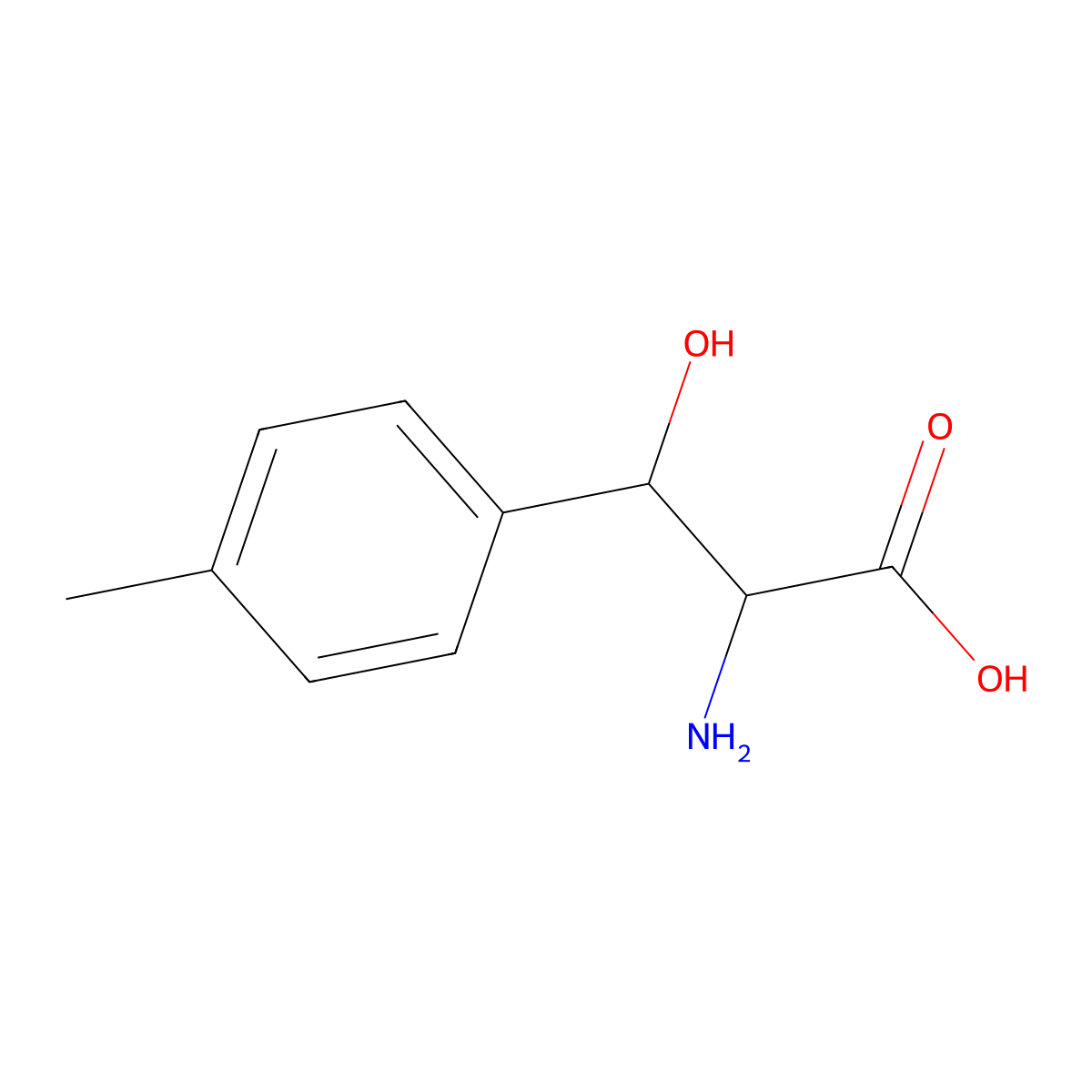 2-Amino-3-hydroxy-3-(p-tolyl)propanoic acid molecular structure, CAS 52773-84-9