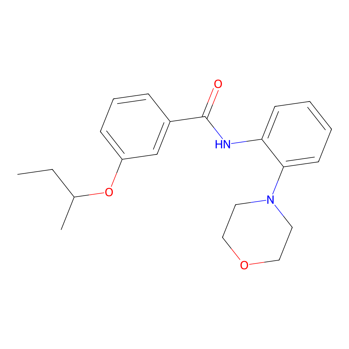 3-butan-2-yloxy-N-(2-morpholin-4-ylphenyl)benzamide molecular structure, CAS 527739-07-7