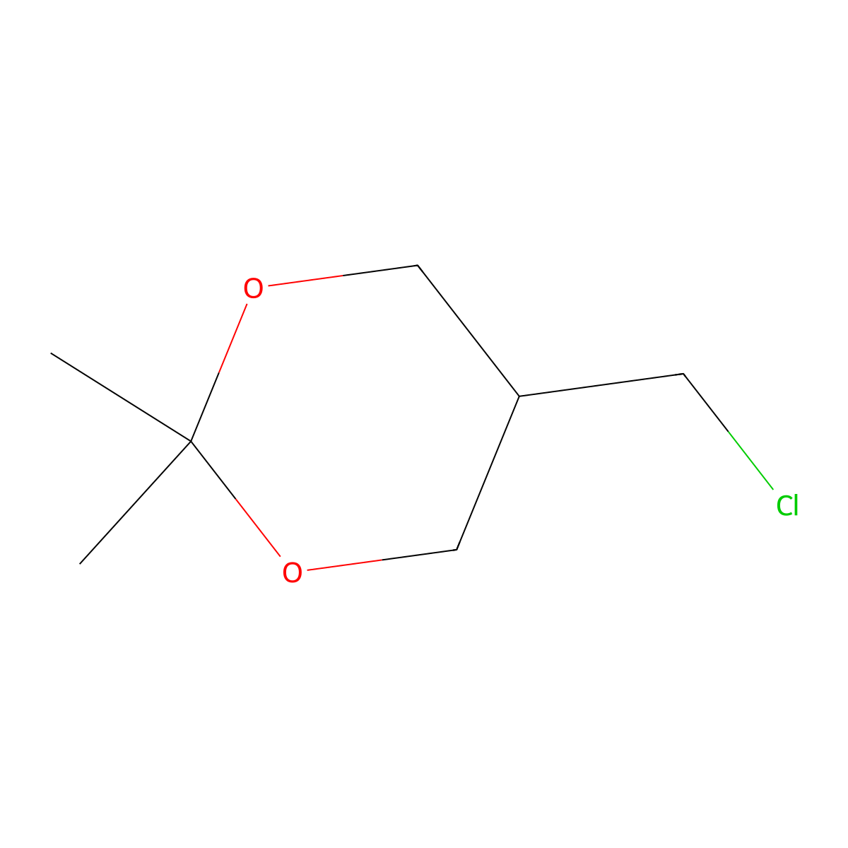 5-(chloromethyl)-2,2-dimethyl-1,3-Dioxane molecular structure, CAS 52774-70-6