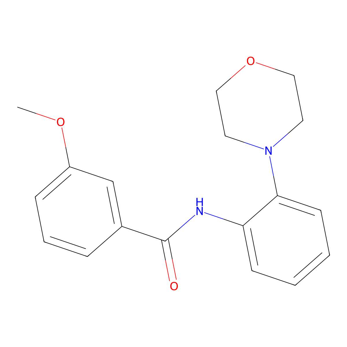 3-methoxy-N-(2-morpholin-4-ylphenyl)benzamide molecular structure, CAS 527740-02-9
