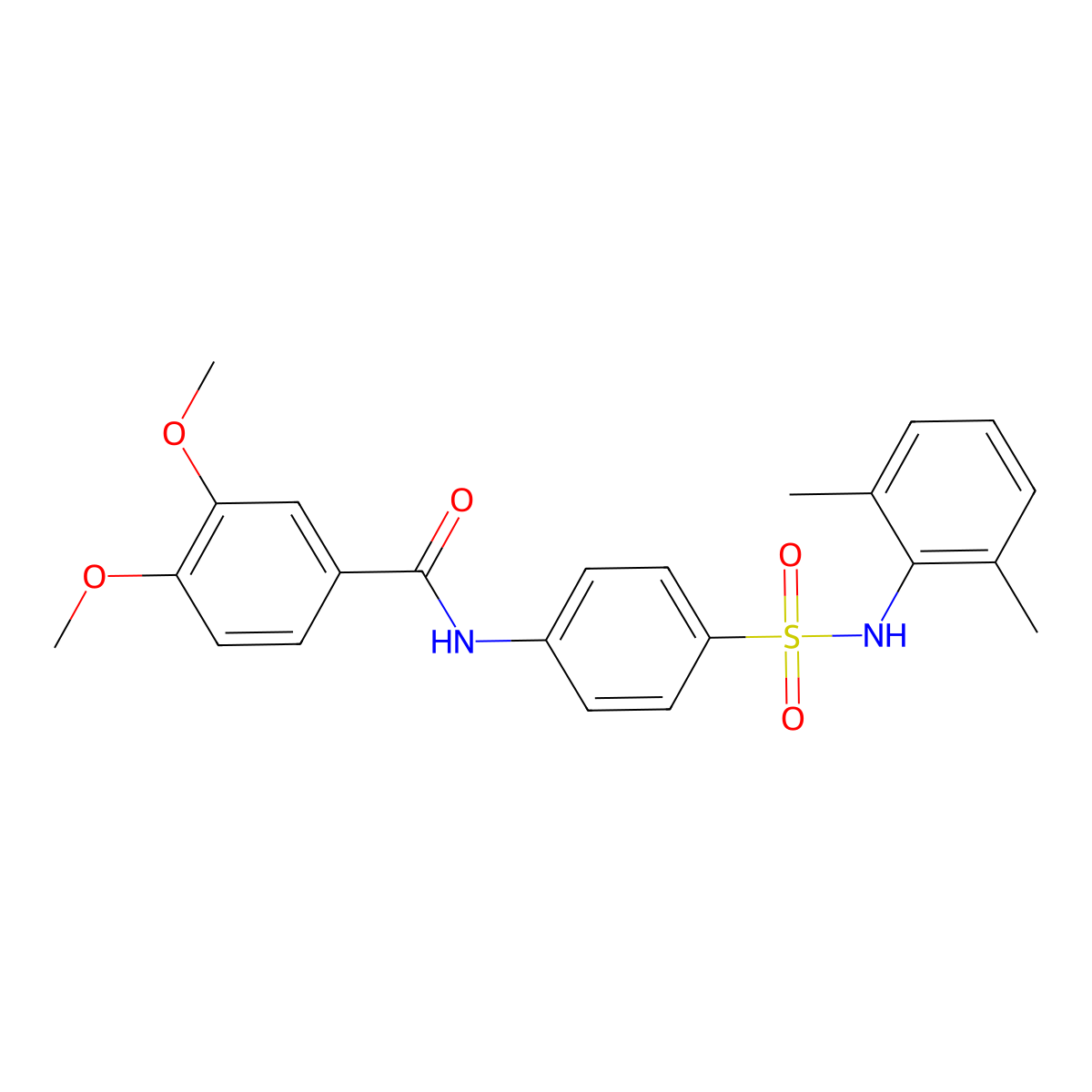 N-[4-[(2,6-dimethylphenyl)sulfamoyl]phenyl]-3,4-dimethoxybenzamide molecular structure, CAS 527740-15-4
