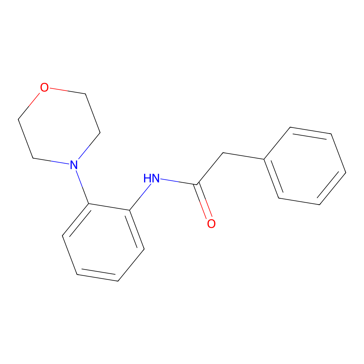 N-(2-morpholin-4-ylphenyl)-2-phenylacetamide molecular structure, CAS 527741-78-2