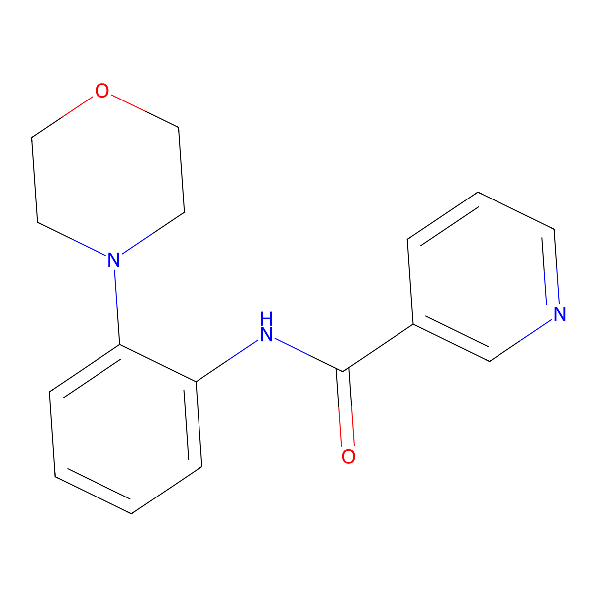 N-(2-morpholin-4-ylphenyl)pyridine-3-carboxamide molecular structure, CAS 527742-67-2