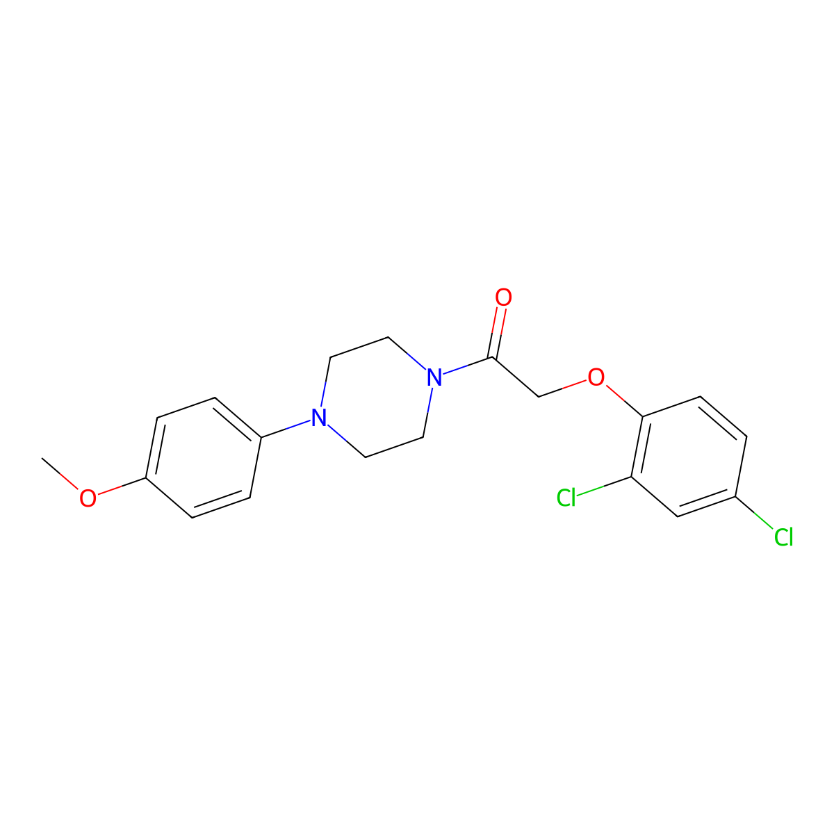 2-(2,4-Dichlorophenoxy)-1-[4-(4-methoxyphenyl)piperazin-1-yl]ethanone molecular structure, CAS 527748-78-3