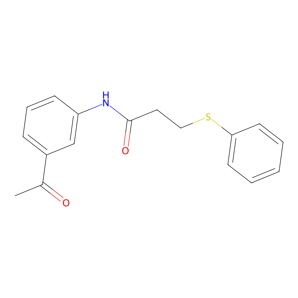 N-(3-acetylphenyl)-3-(phenylsulfanyl)propanamide molecular structure, CAS 527749-61-7