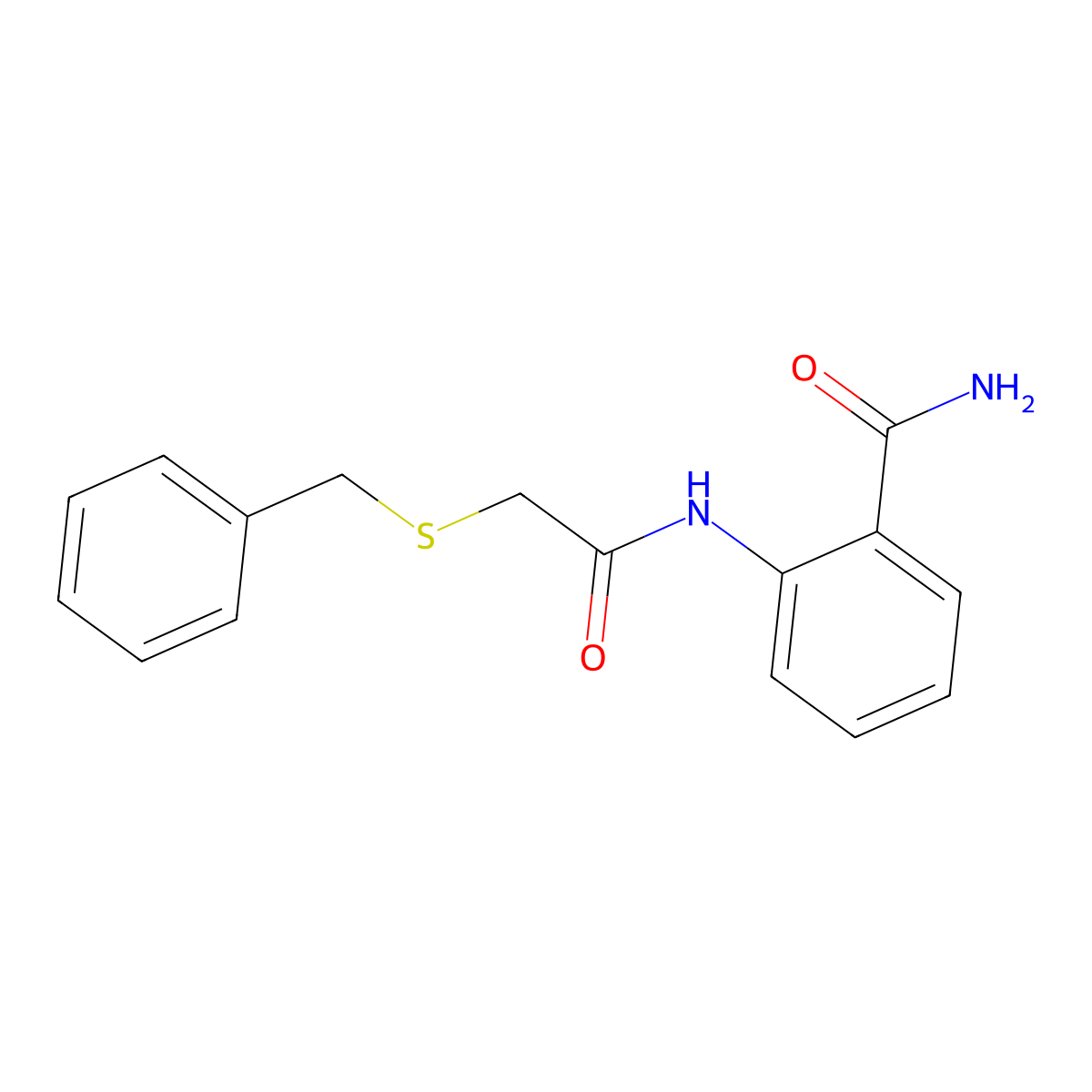 2-{[(Benzylsulfanyl)acetyl]amino}benzamide molecular structure, CAS 527749-67-3