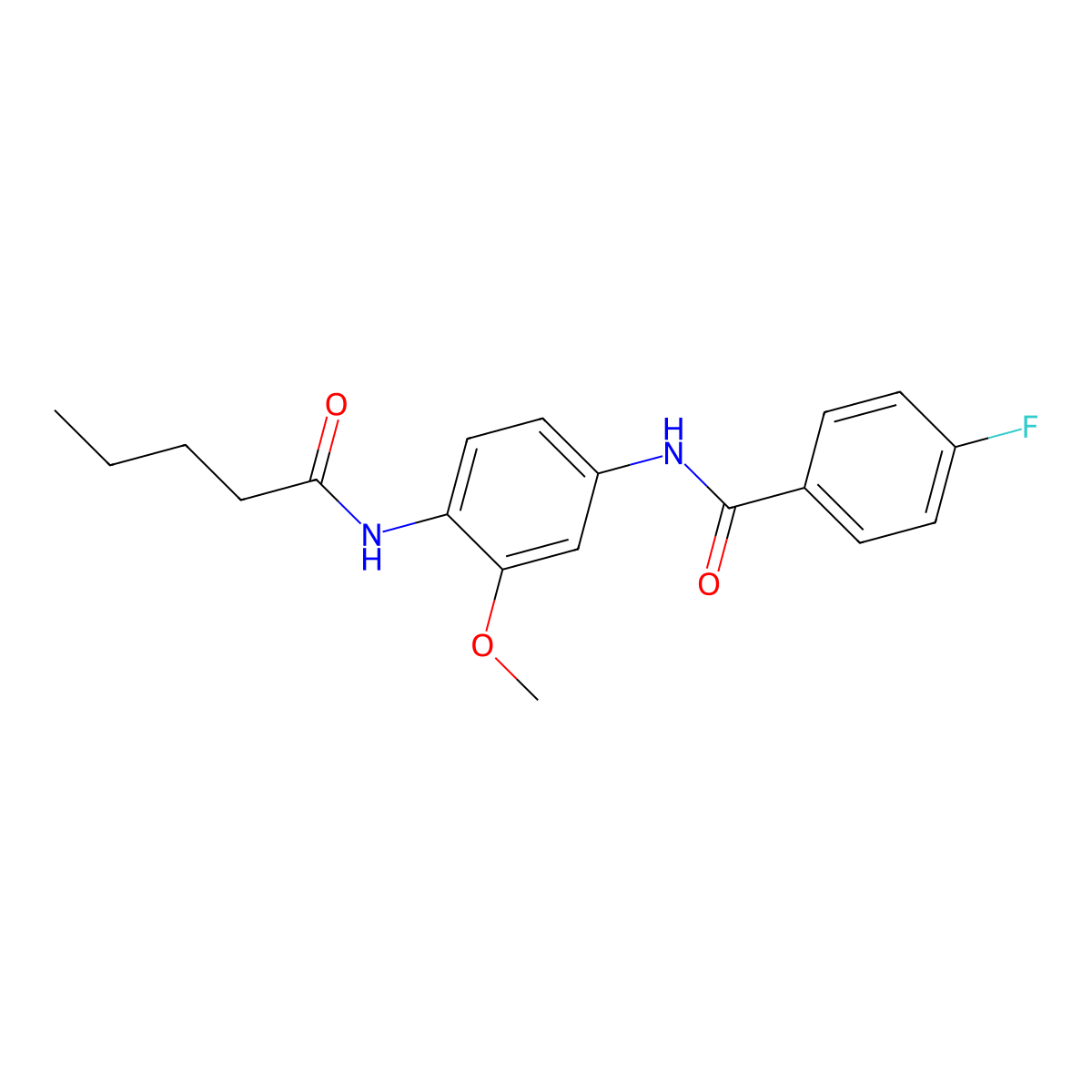 4-fluoro-N-[3-methoxy-4-(pentanoylamino)phenyl]benzamide molecular structure, CAS 527749-90-2