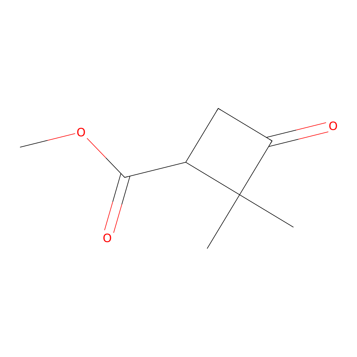 Methyl (1S)-2,2-dimethyl-3-oxocyclobutane-1-carboxylate molecular structure, CAS 527751-17-3