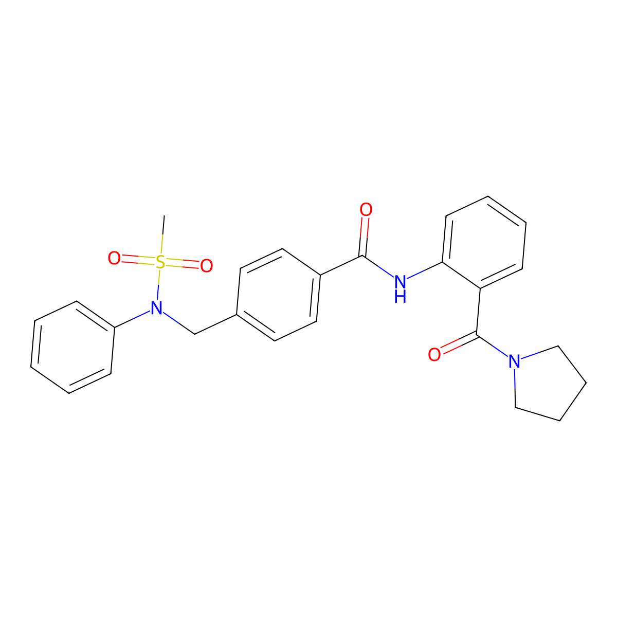4-[(N-methylsulfonylanilino)methyl]-N-[2-(pyrrolidine-1-carbonyl)phenyl]benzamide molecular structure, CAS 527755-69-7