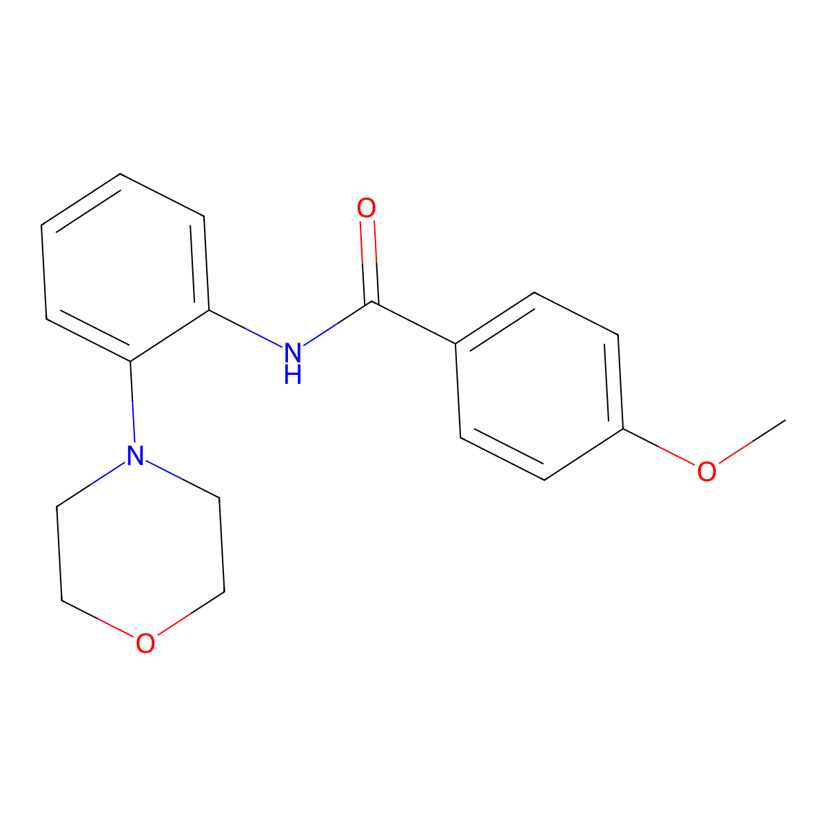 4-methoxy-N-(2-morpholin-4-ylphenyl)benzamide molecular structure, CAS 527756-52-1