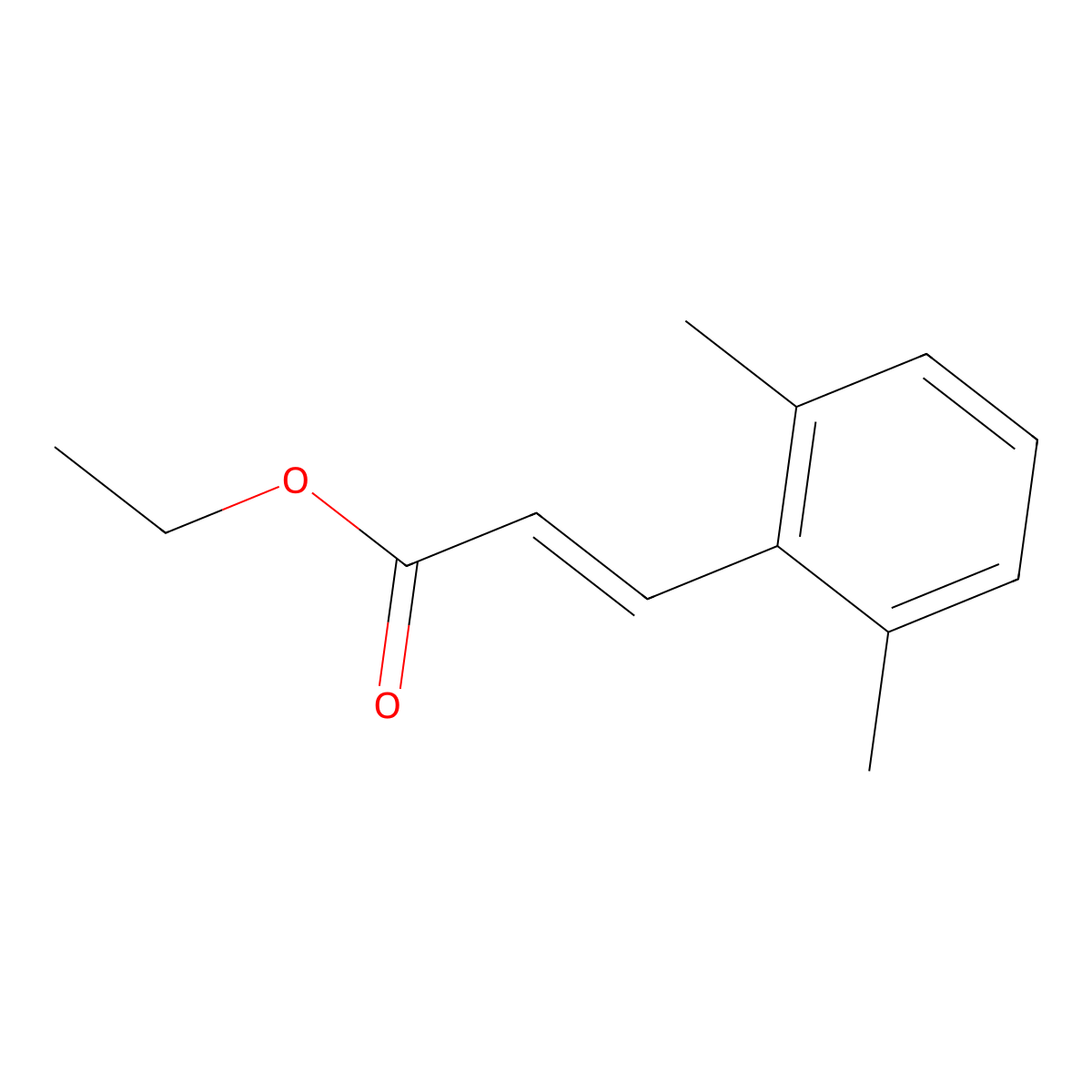 ethyl (2E)-3-(2,6-dimethylphenyl)prop-2-enoate molecular structure, CAS 527759-23-5