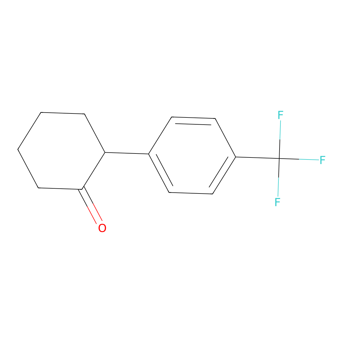 2-[4-(Trifluoromethyl)phenyl]cyclohexan-1-one molecular structure, CAS 52776-13-3