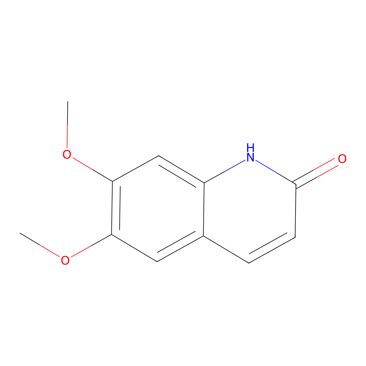 6,7-Dimethoxy-2-quinolone molecular structure, CAS 5278-38-6