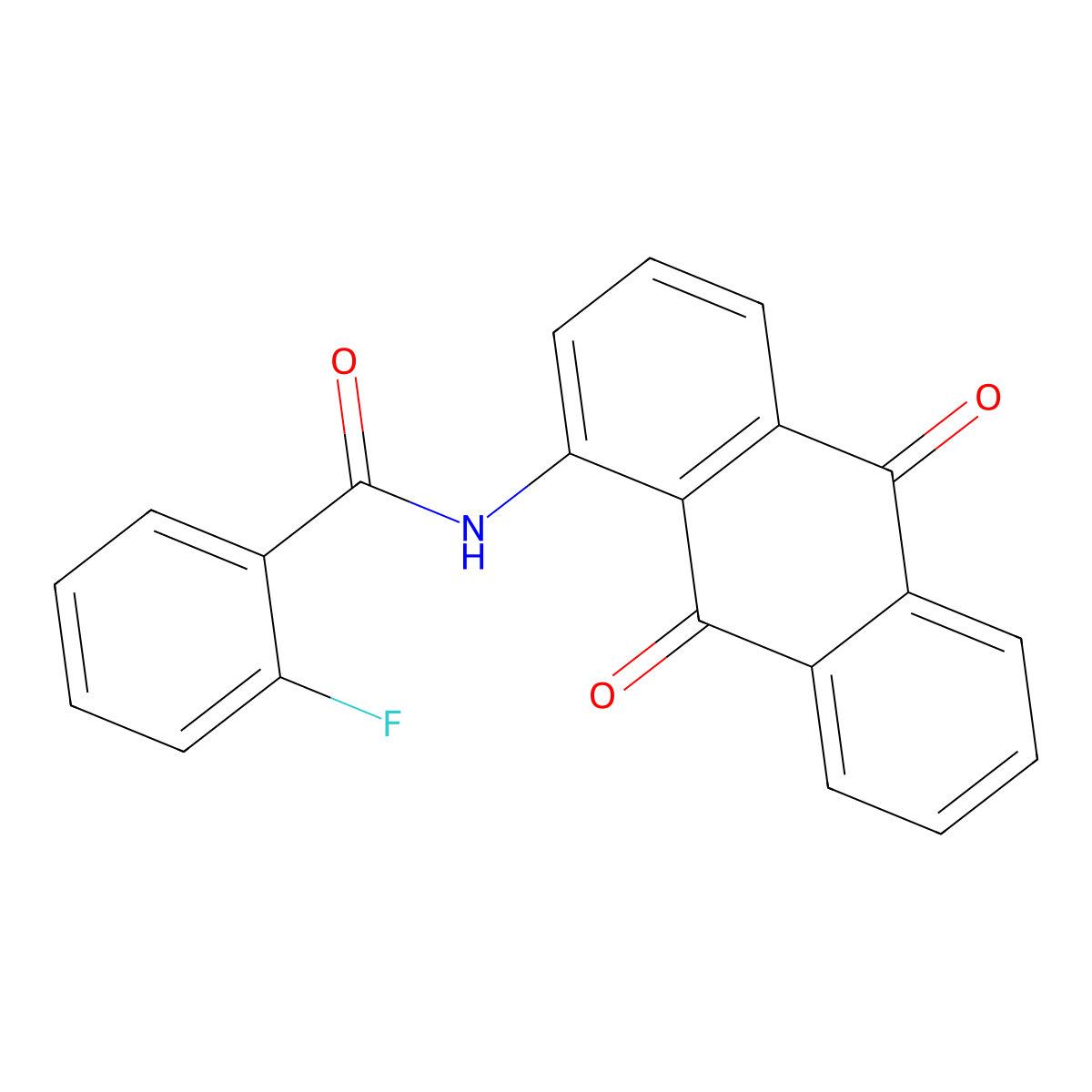 N-(9,10-dioxoanthracen-1-yl)-2-fluorobenzamide molecular structure, CAS 5278-62-6