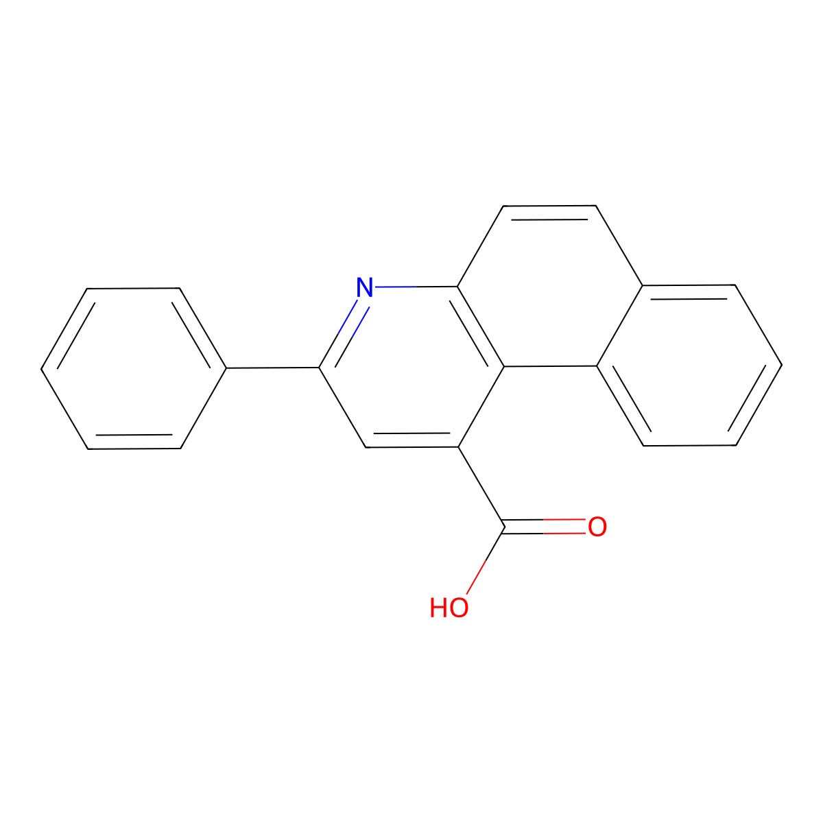3-Phenylbenzo[f]quinoline-1-carboxylic acid molecular structure, CAS 5278-84-2