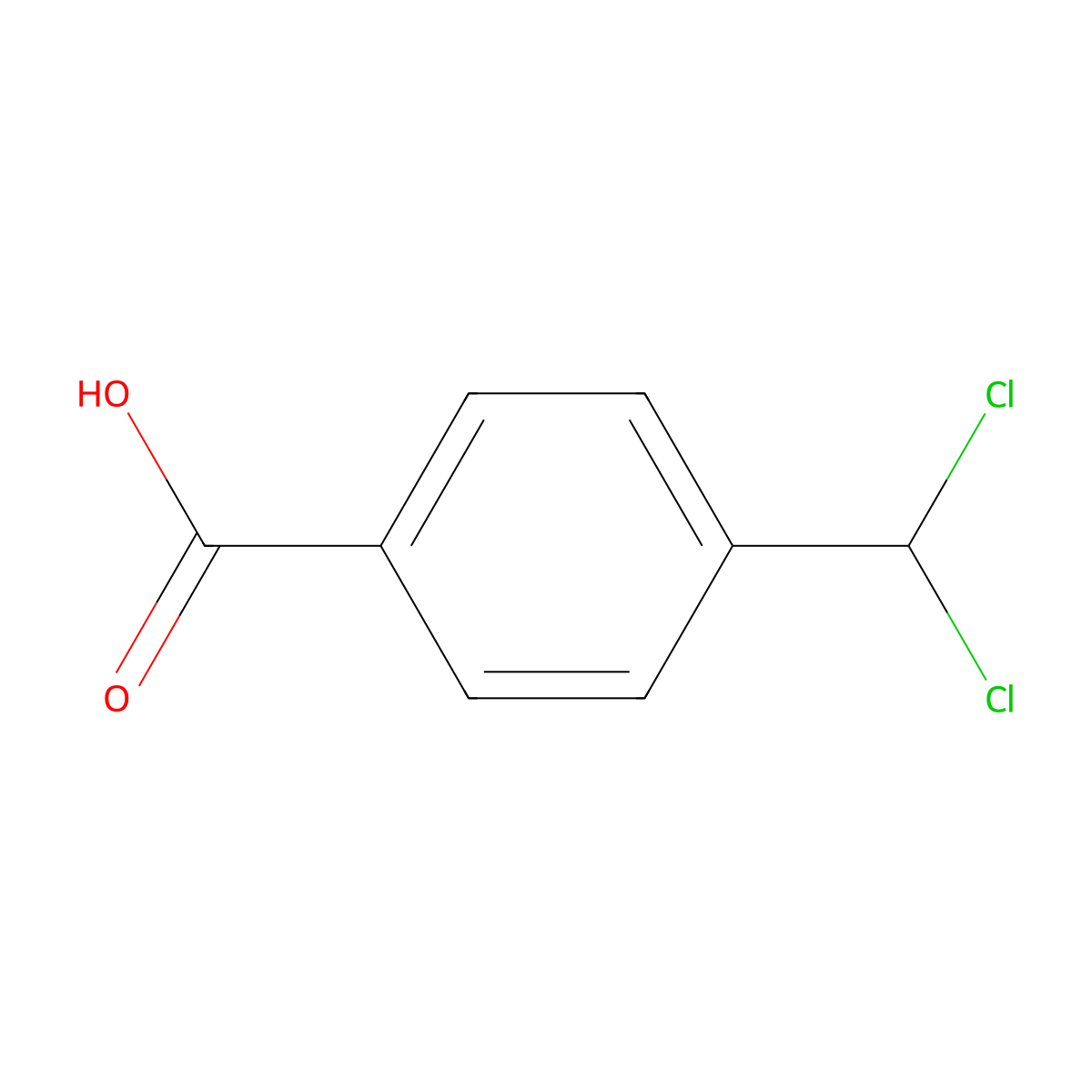4-(Dichloromethyl)benzoic acid molecular structure, CAS 5278-91-1