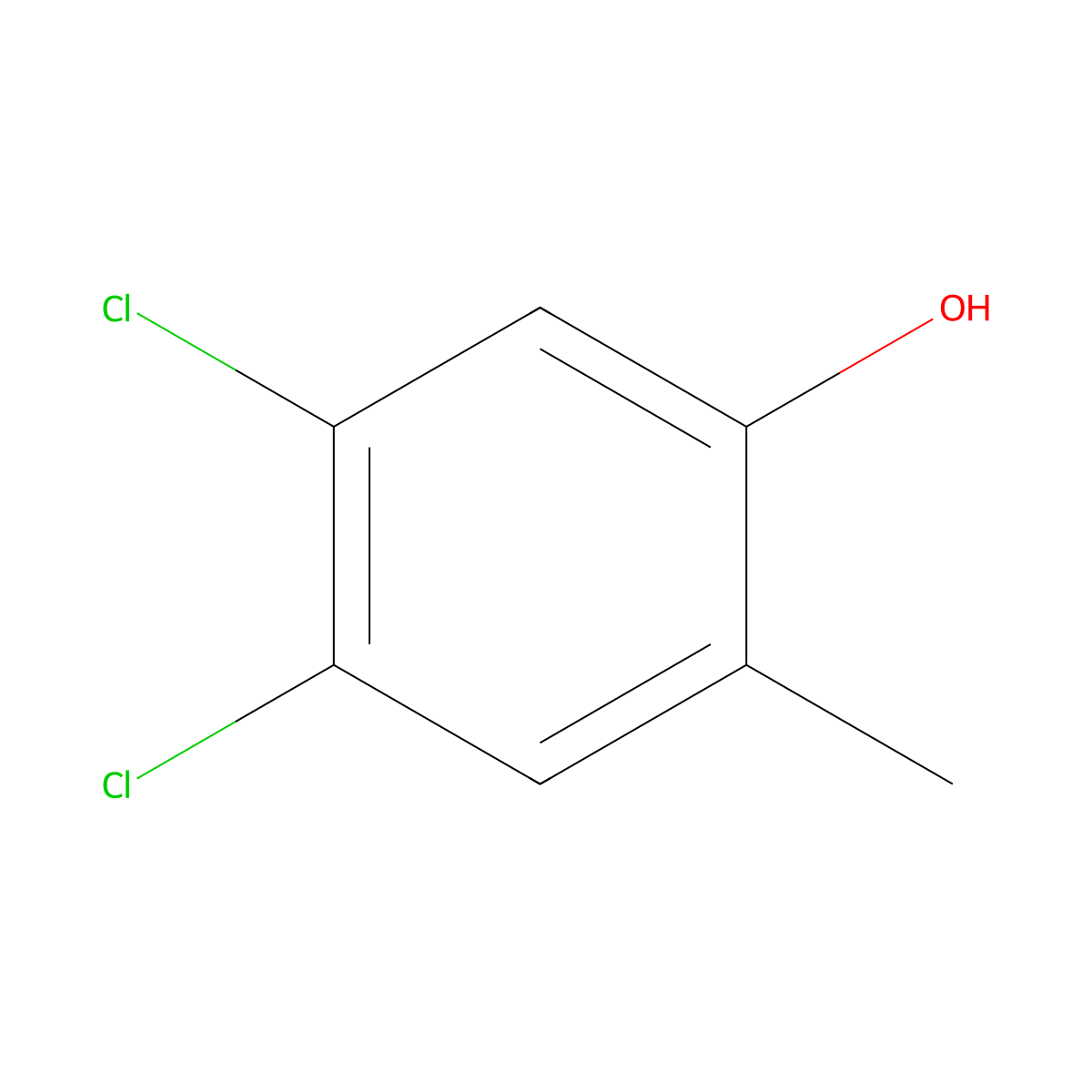 4,5-Dichloro-2-methylphenol molecular structure, CAS 52780-67-3