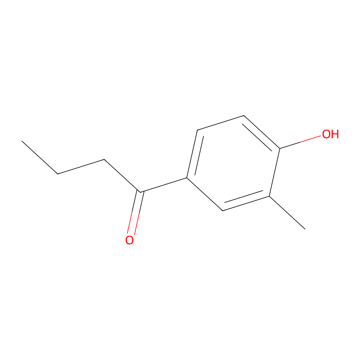 1-(4-Hydroxy-3-methylphenyl)butan-1-one molecular structure, CAS 52780-68-4