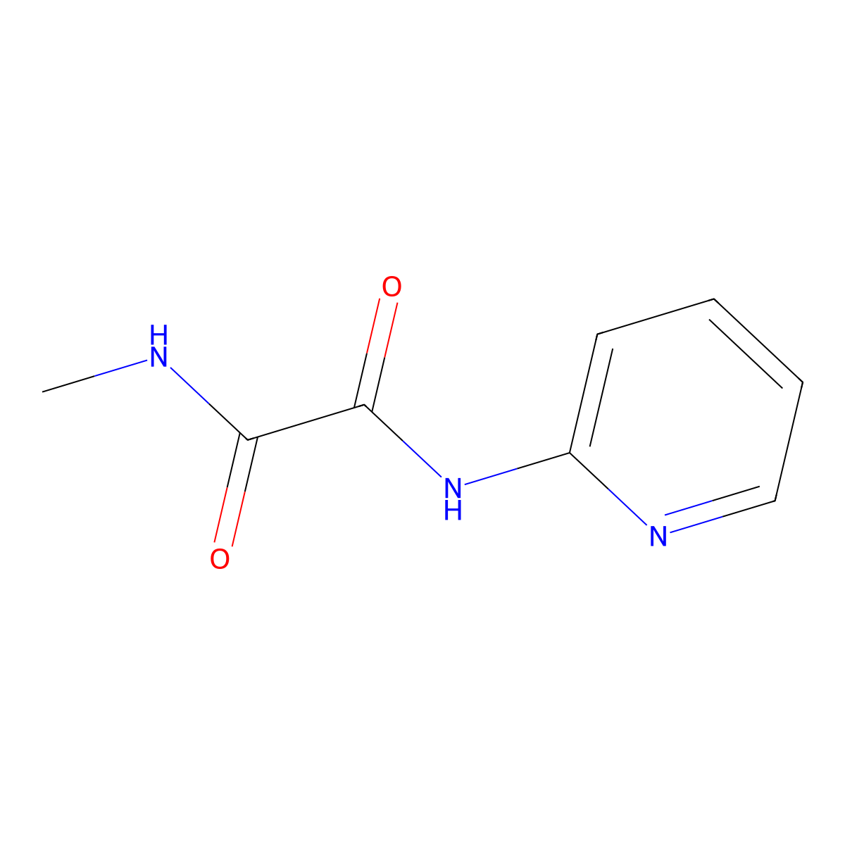 Ethanediamide, N-methyl-N'-2-pyridinyl- molecular structure, CAS 52781-01-8