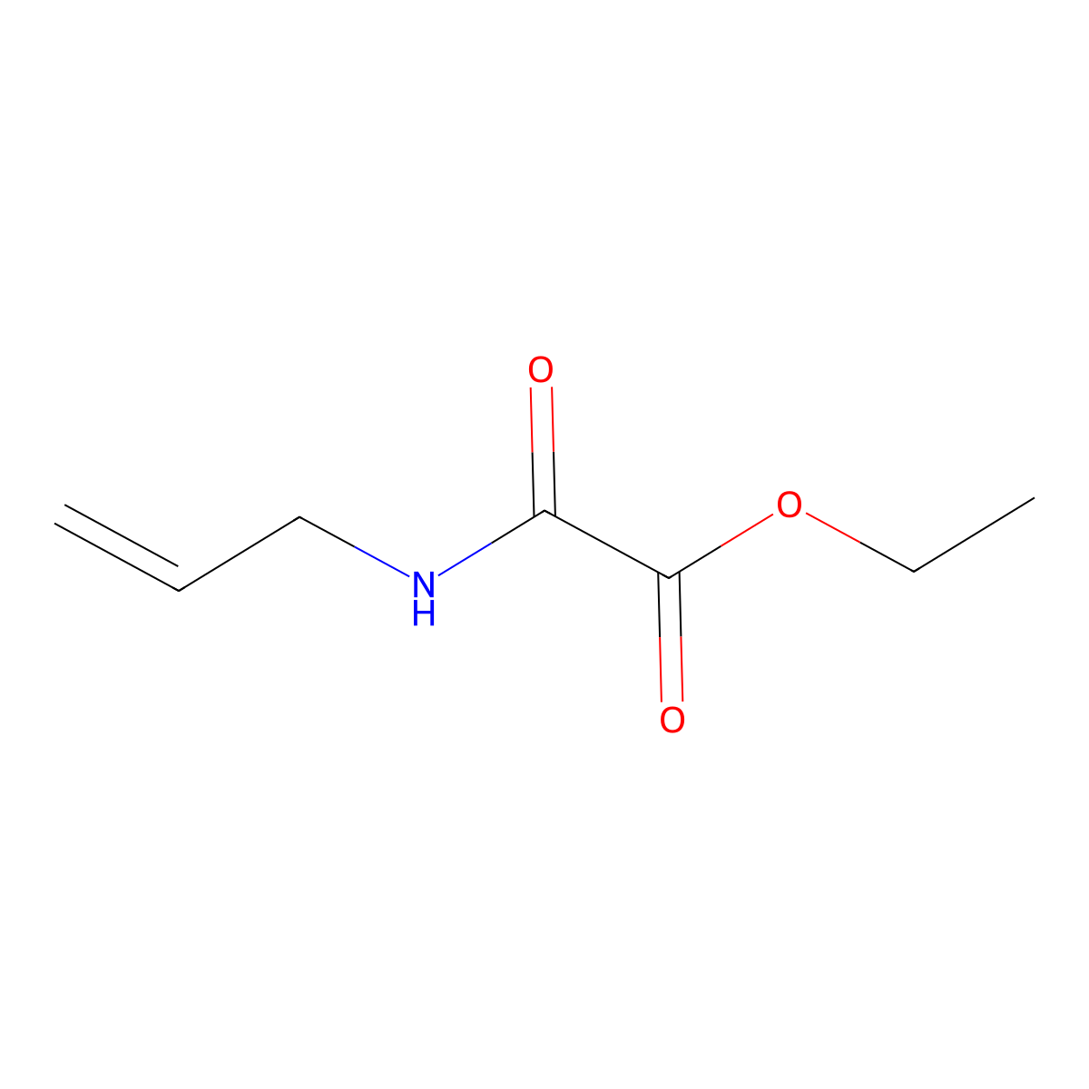 Acetic acid, 2-oxo-2-(2-propen-1-ylamino)-, ethyl ester molecular structure, CAS 52781-10-9