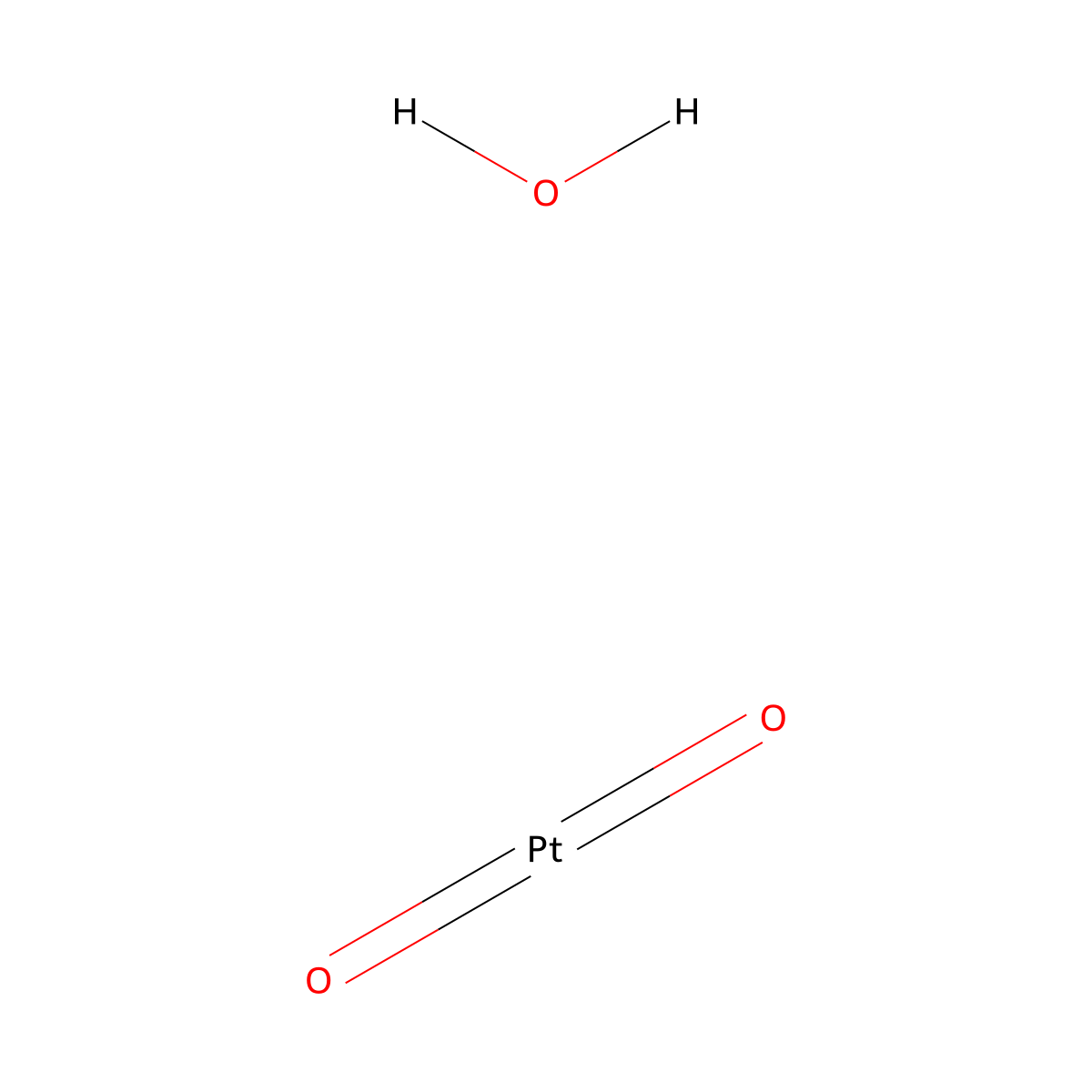 Platinum dioxide monohydrate molecular structure, CAS 52785-06-5