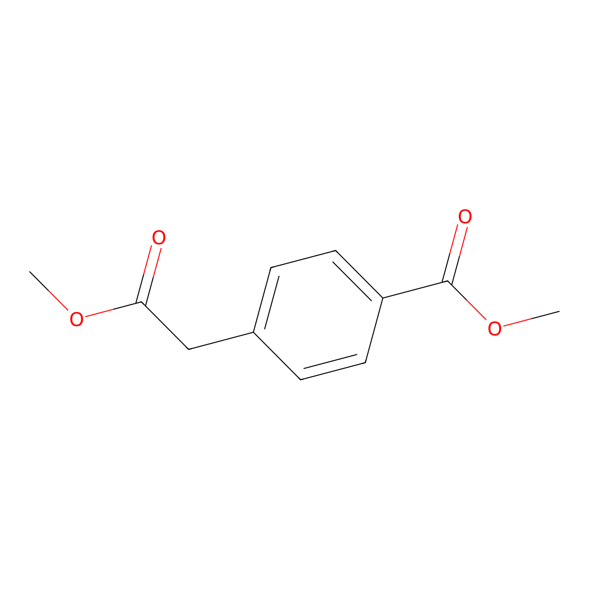 Benzeneacetic acid, 4-(methoxycarbonyl)-, methyl ester molecular structure, CAS 52787-14-1