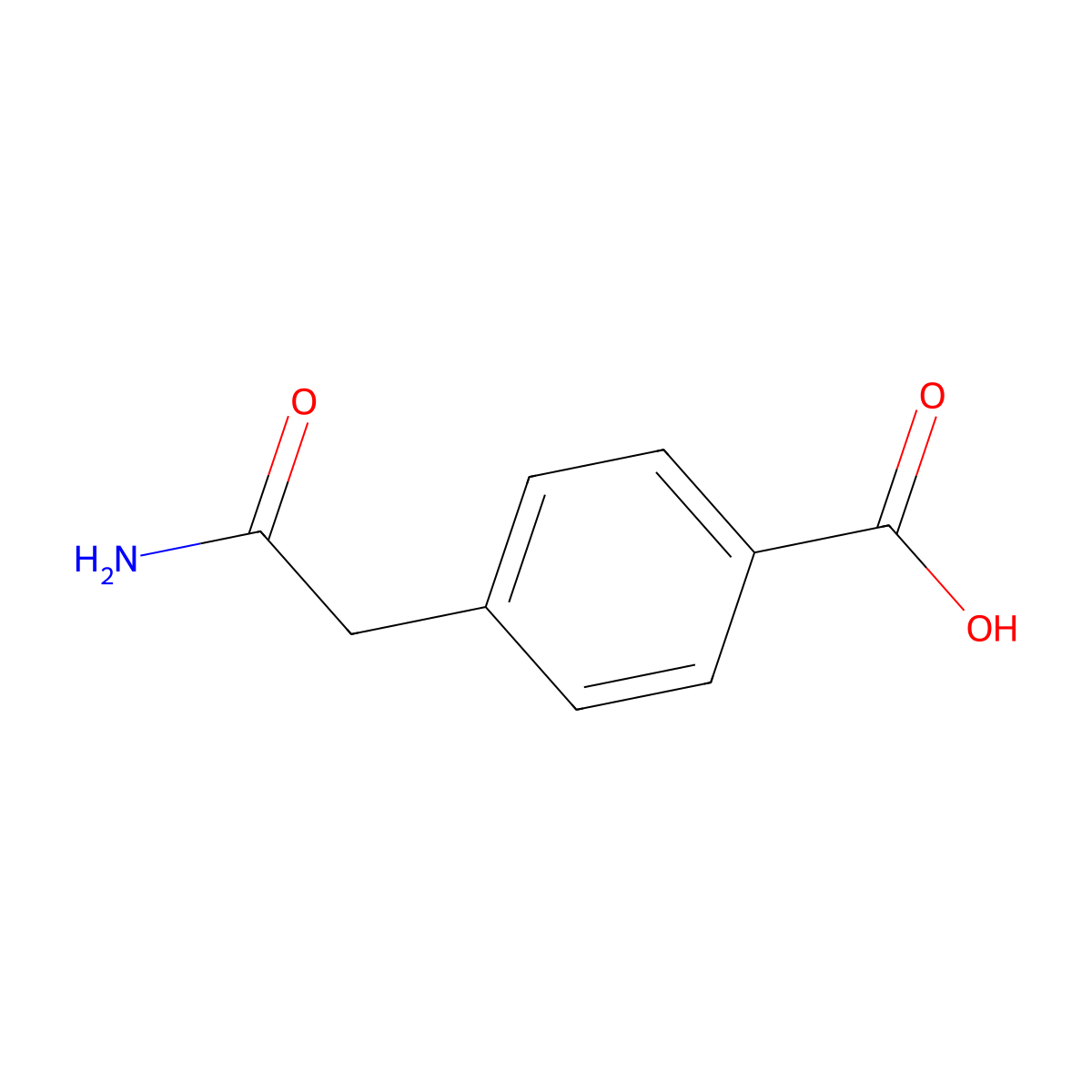 4-(2-Amino-2-oxoethyl)benzoic acid molecular structure, CAS 52787-17-4