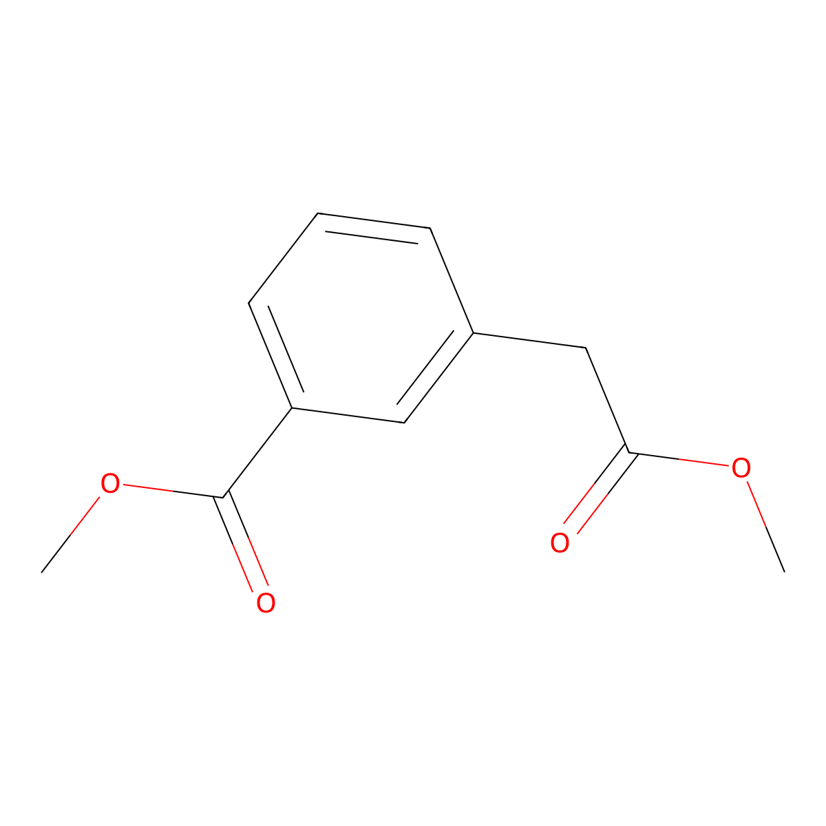 Benzeneacetic acid, 3-(methoxycarbonyl)-, methyl ester molecular structure, CAS 52787-20-9