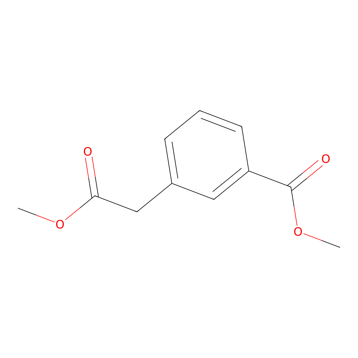 Benzeneacetic acid, 3-(methoxycarbonyl)-, methyl ester molecular structure, CAS 52787-20-9