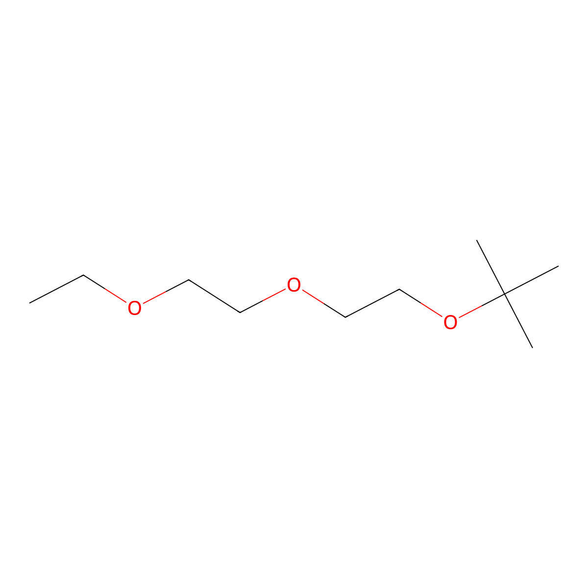 Propane, 2-[2-(2-ethoxyethoxy)ethoxy]-2-methyl- molecular structure, CAS 52788-80-4