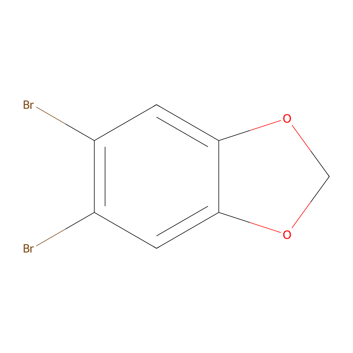 5,6-Dibromo-1,3-dioxaindane molecular structure, CAS 5279-32-3