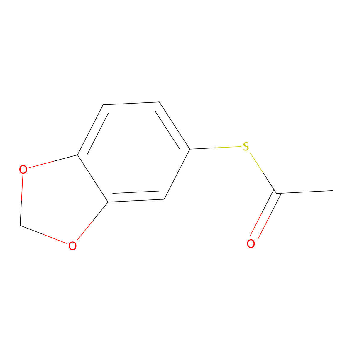 S-Benzo[d][1,3]dioxol-5-yl ethanethioate molecular structure, CAS 5279-33-4