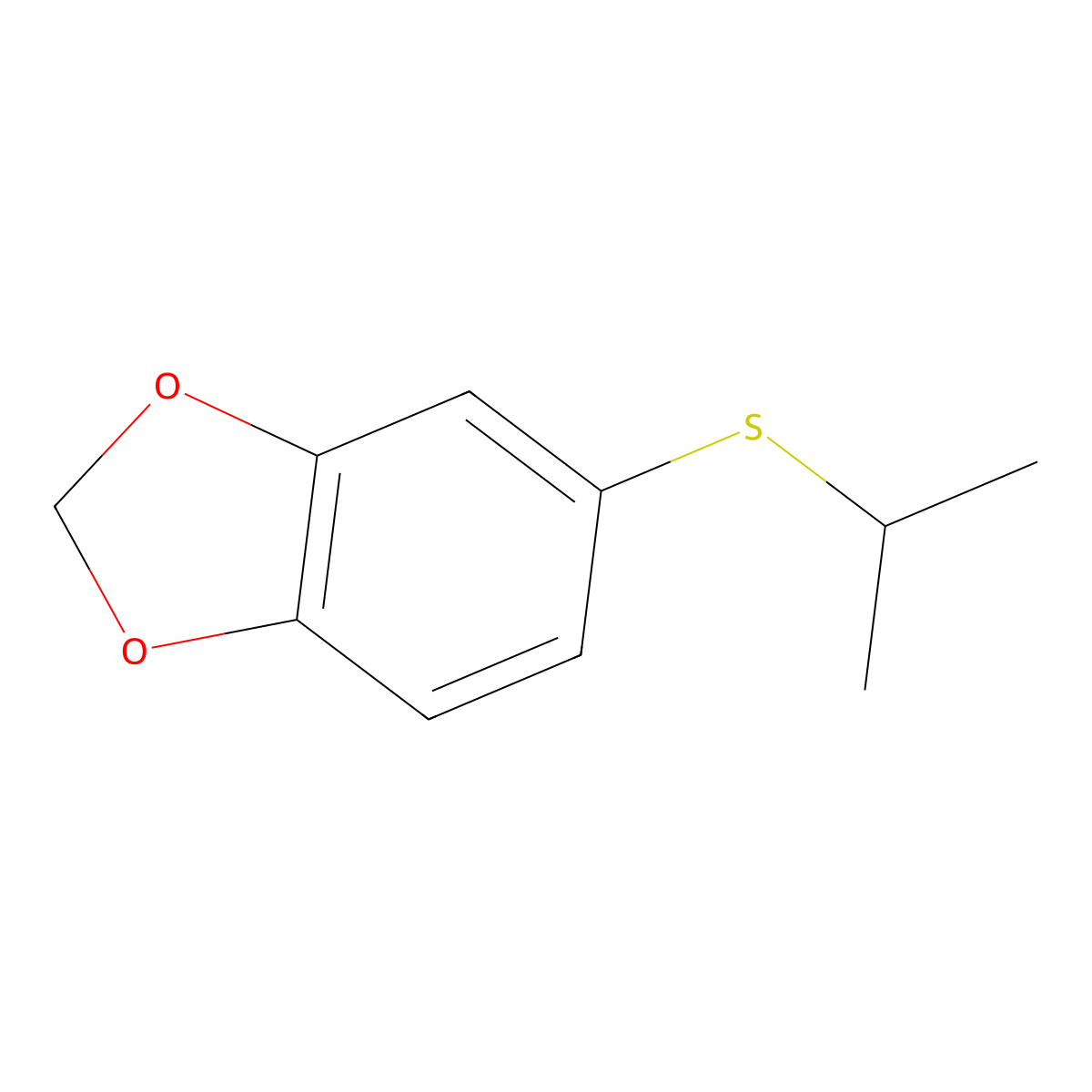 5-[(1-Methylethyl)thio]-1,3-benzodioxole molecular structure, CAS 5279-36-7