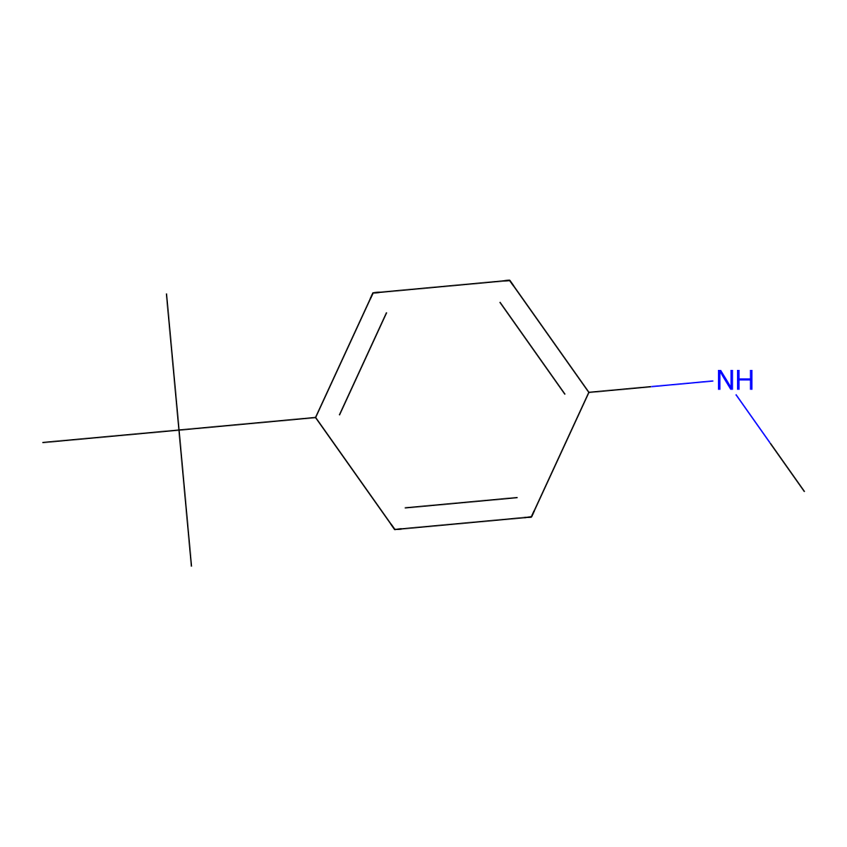4-tert-butyl-N-methylaniline molecular structure, CAS 5279-59-4