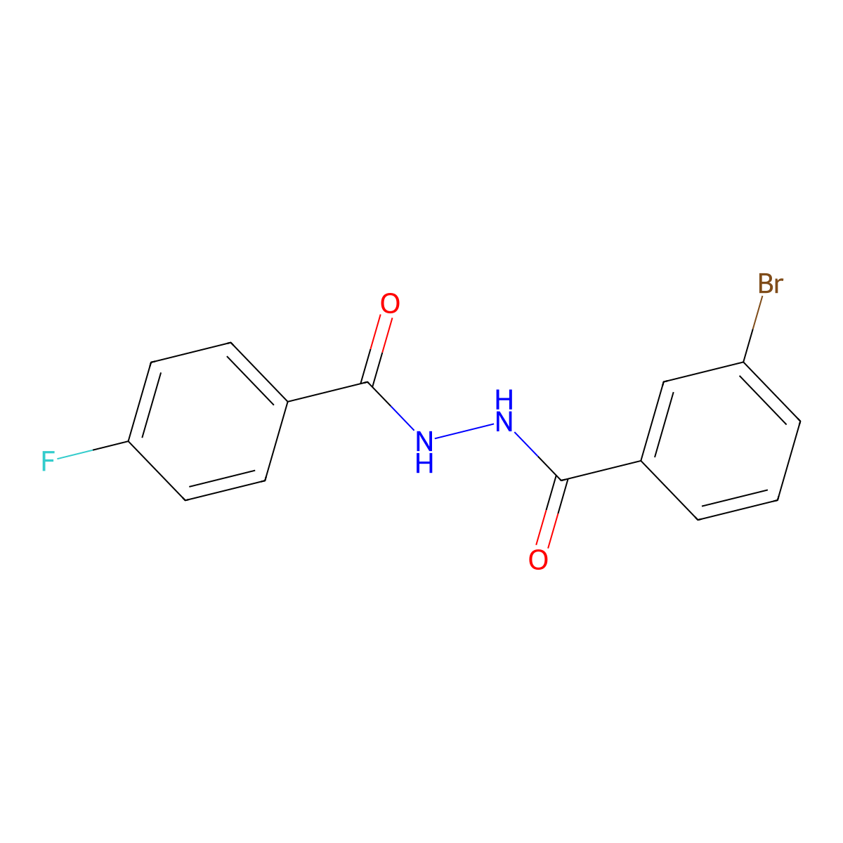 3-Bromo-n'-(4-fluorobenzoyl)benzohydrazide molecular structure, CAS 5279-82-3