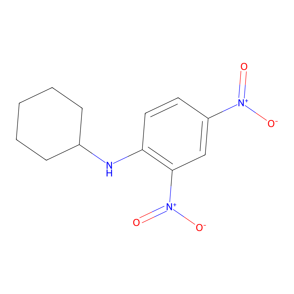 N-cyclohexyl-2,4-dinitroaniline molecular structure, CAS 52790-66-6