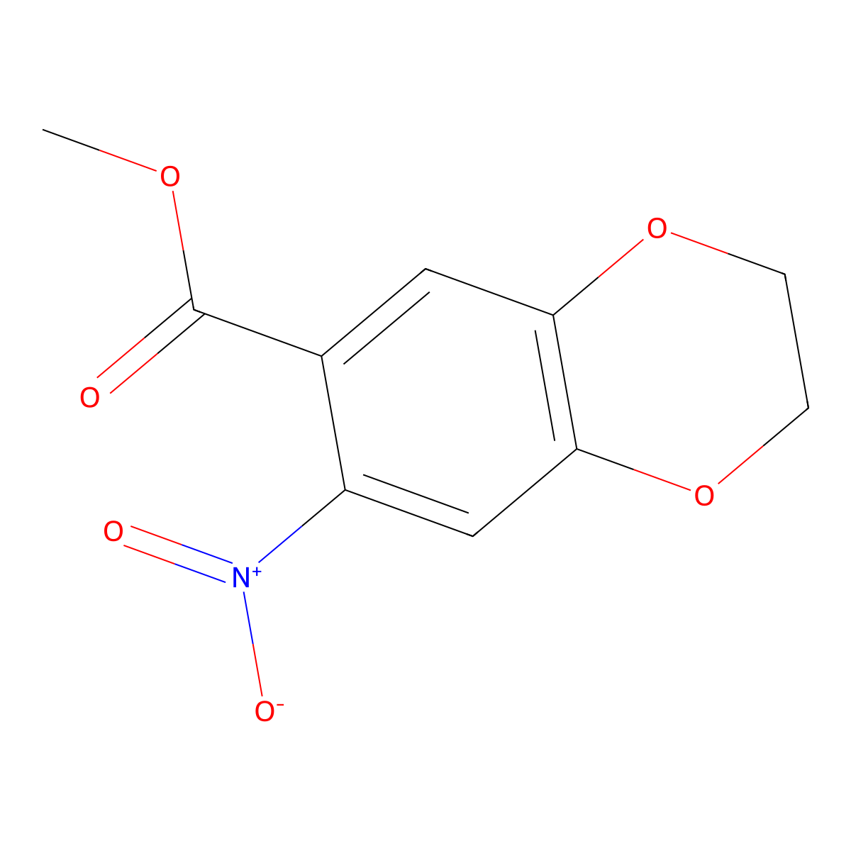 Methyl 7-Nitro-1,4-benzodioxane-6-carboxylate molecular structure, CAS 52791-03-4
