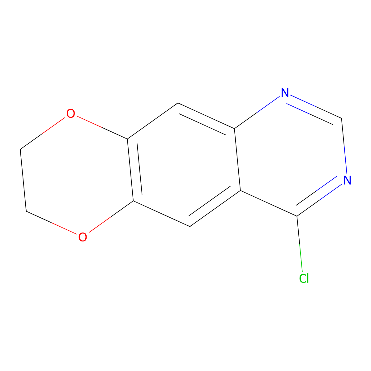 4-Chloro-7,8-dihydro-[1,4]dioxino[2,3-g]quinazoline molecular structure, CAS 52791-05-6