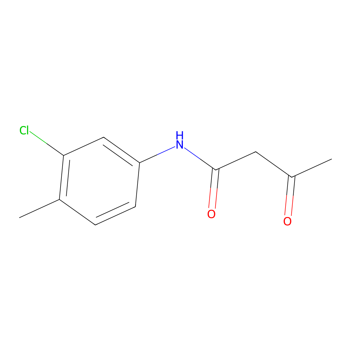 N-(3-chloro-4-methylphenyl)-3-oxobutanamide molecular structure, CAS 52793-03-0