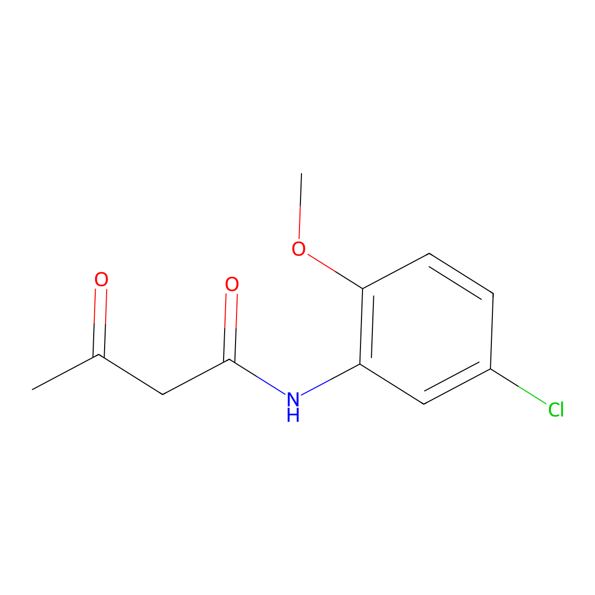 N-(5-Chloro-2-methoxyphenyl)-3-oxobutanamide molecular structure, CAS 52793-11-0