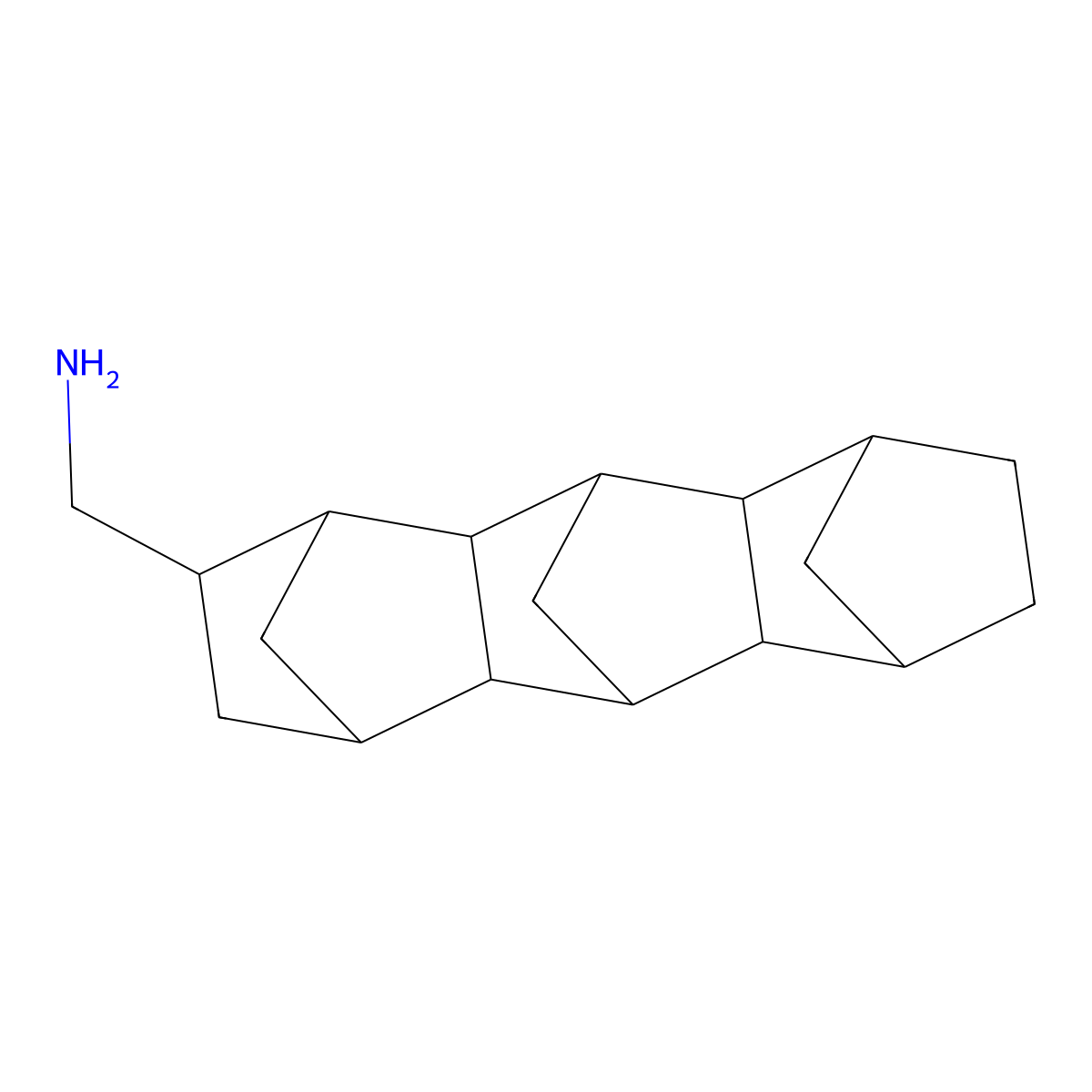 1,4:5,8:9,10-Trimethanoanthracene-2-methanamine, tetradecahydro- molecular structure, CAS 52794-34-0