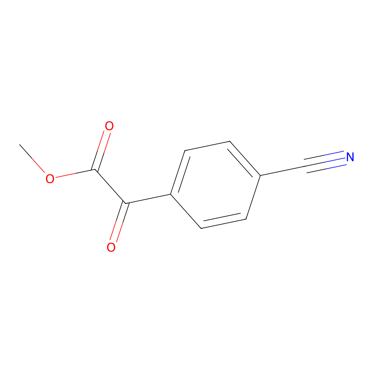 Methyl 2-(4-cyanophenyl)-2-oxoacetate molecular structure, CAS 52798-47-7