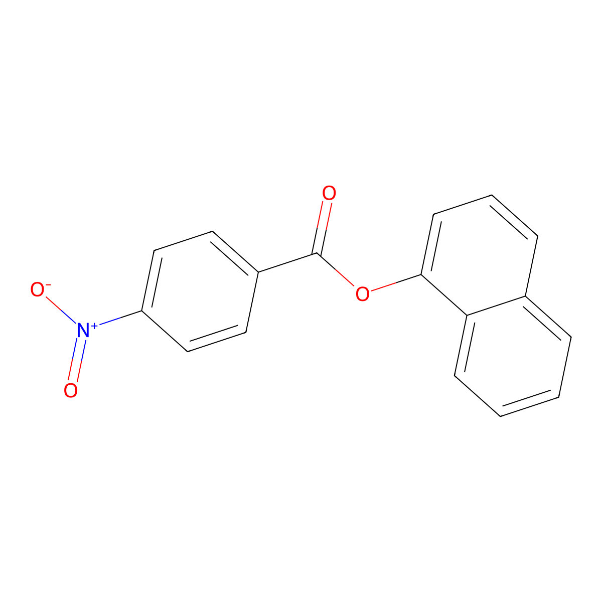 Naphthalen-1-yl 4-nitrobenzoate molecular structure, CAS 52798-56-8