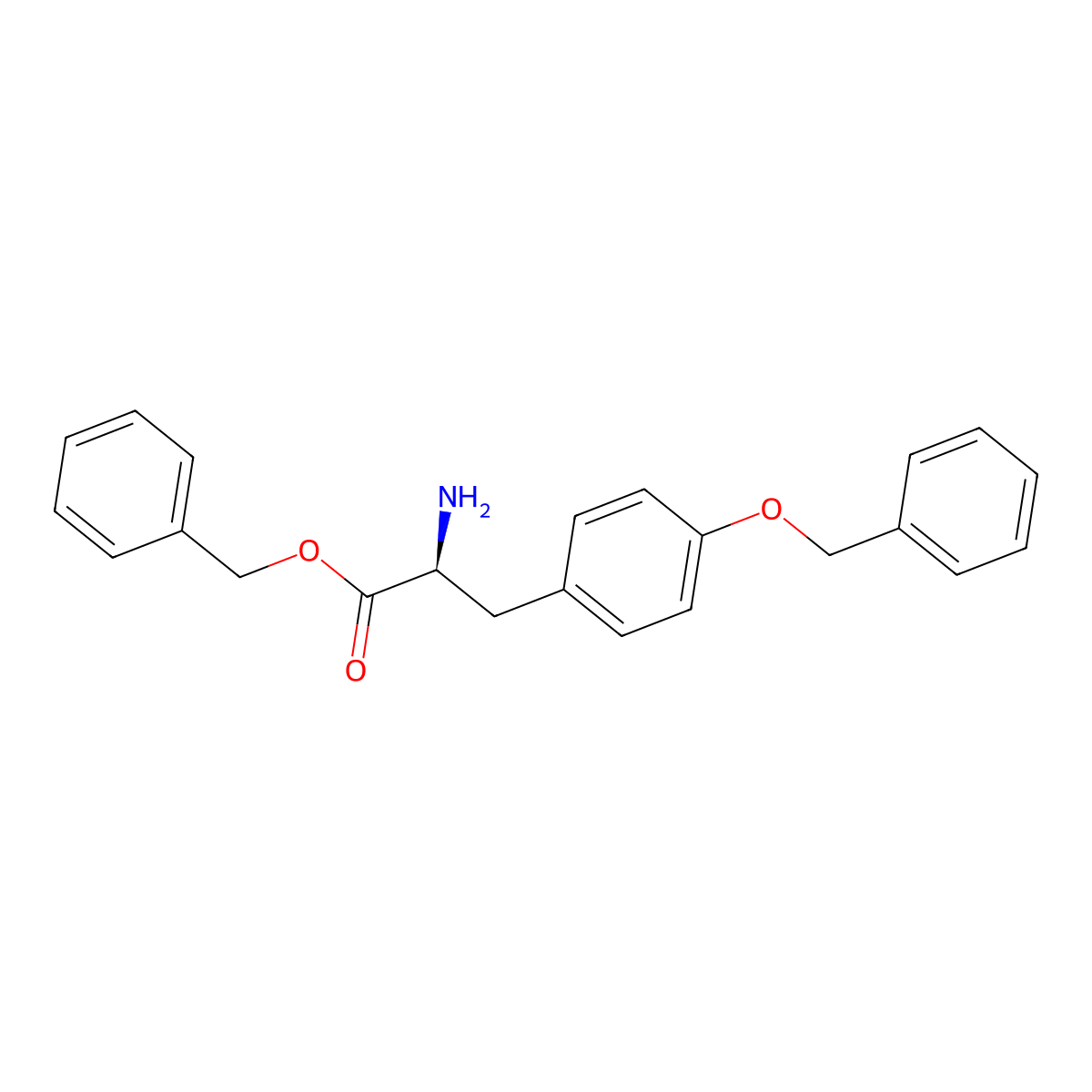 (S)-Benzyl 2-amino-3-(4-(benzyloxy)phenyl)propanoate molecular structure, CAS 52799-86-7