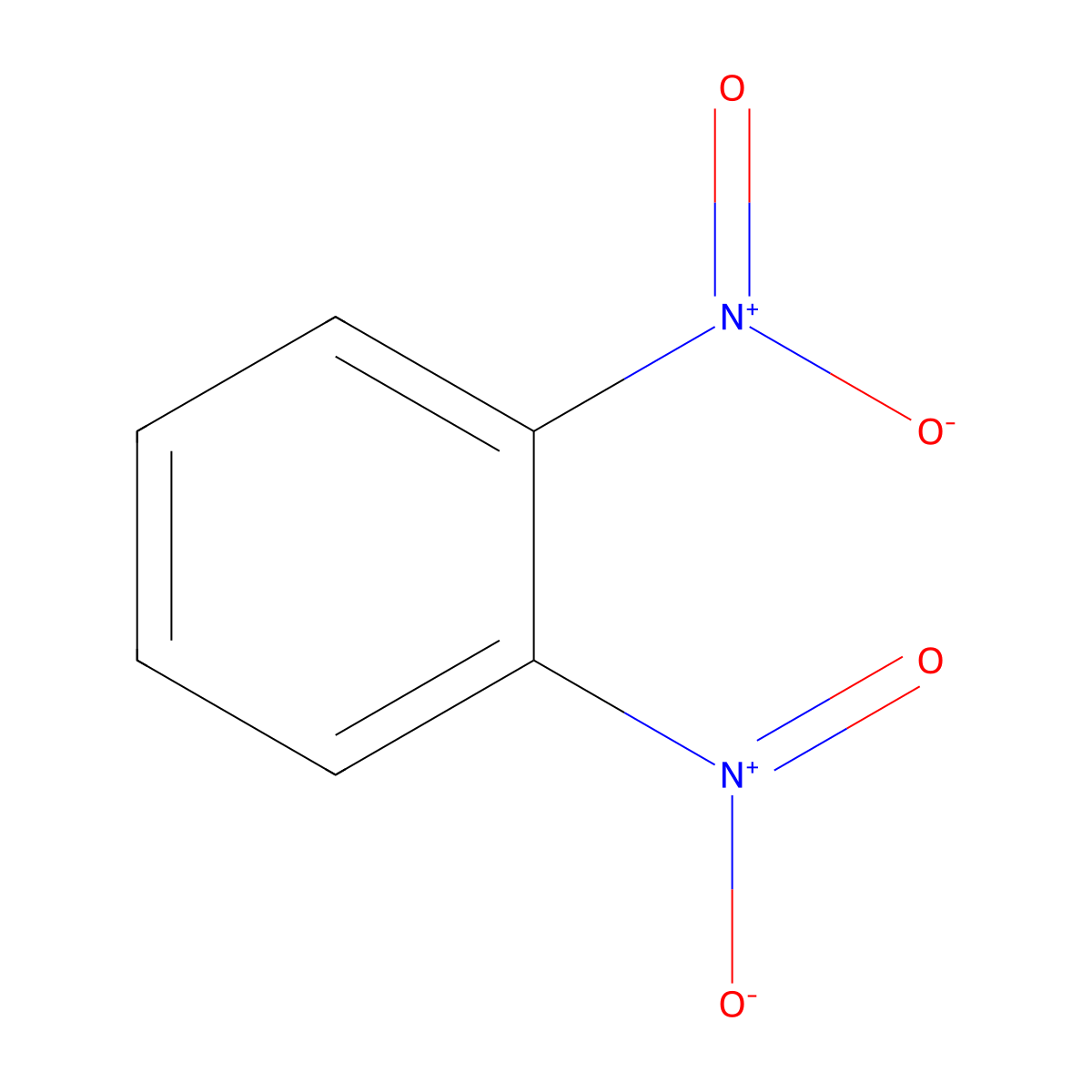 1,2-Dinitrobenzene molecular structure, CAS 528-29-0