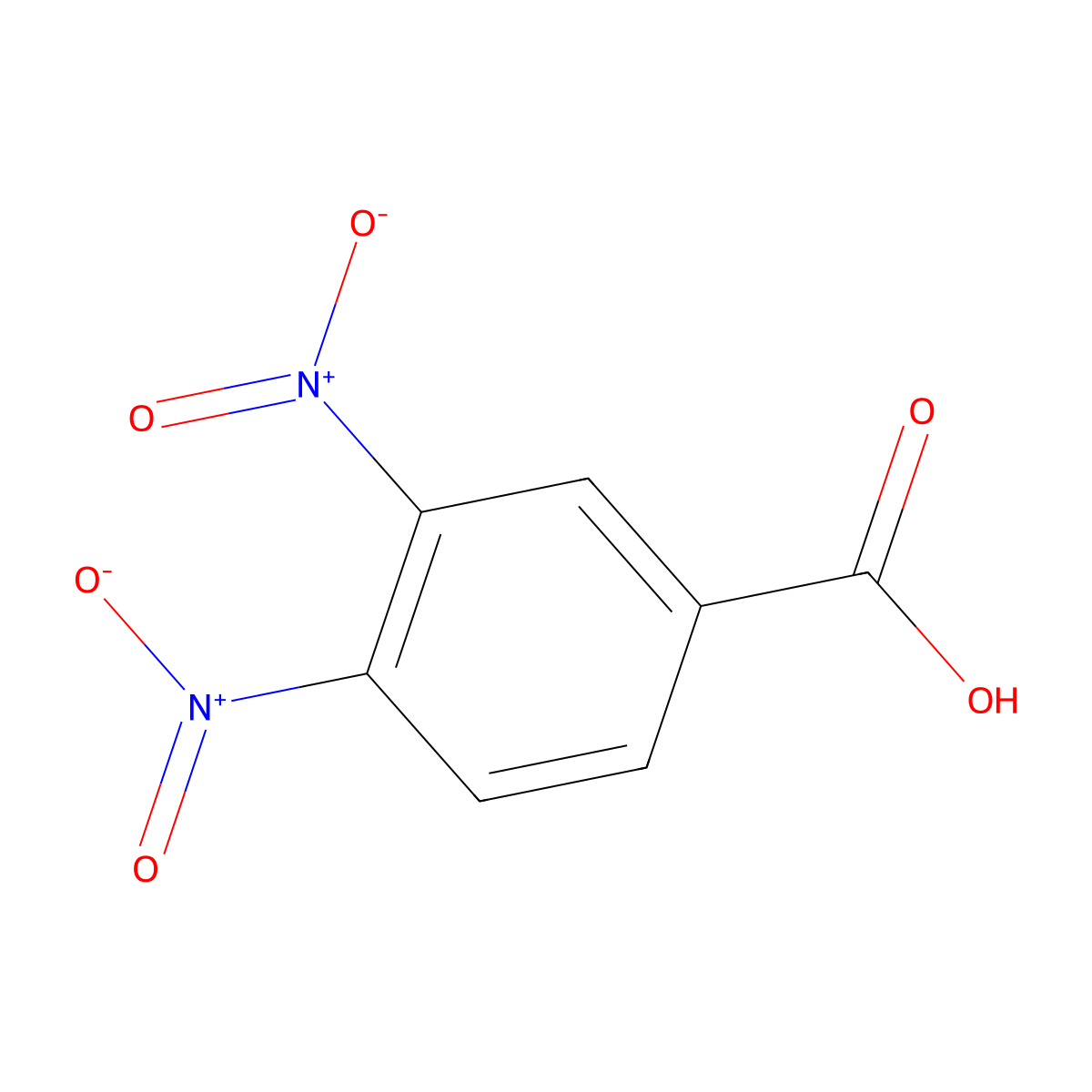 3,4-Dinitrobenzoic acid molecular structure, CAS 528-45-0