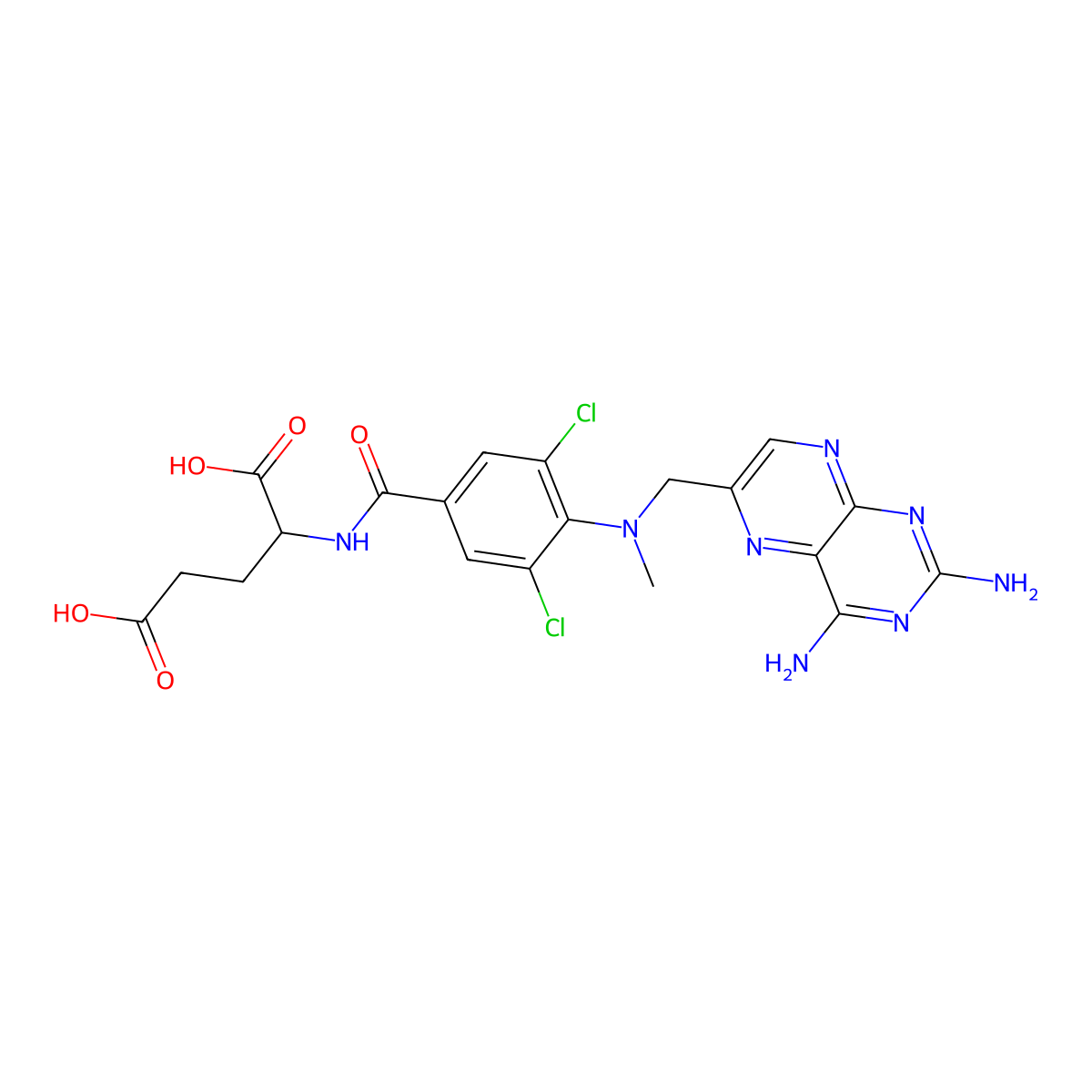 Dichloromethotrexate molecular structure, CAS 528-74-5