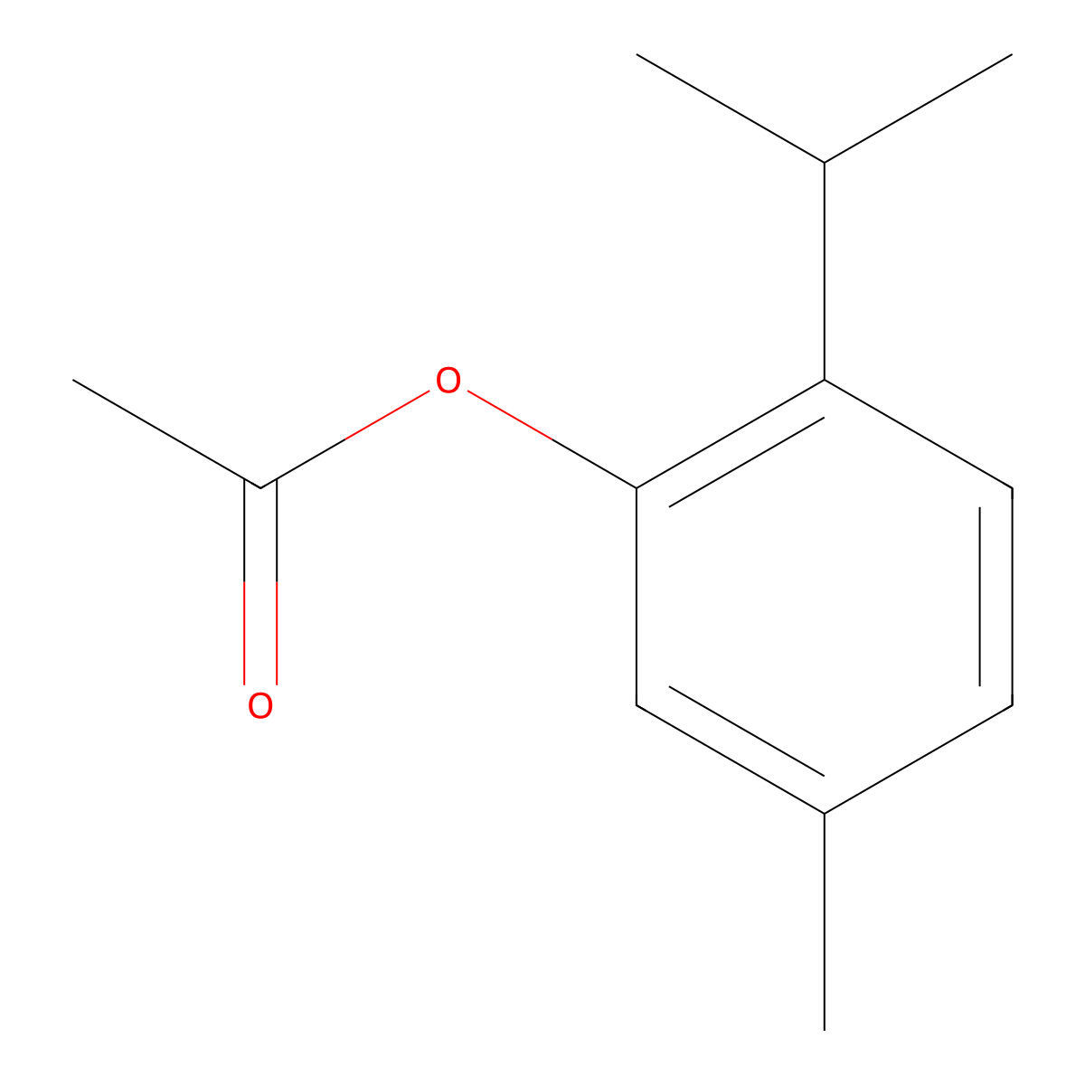 Thymol acetate molecular structure, CAS 528-79-0