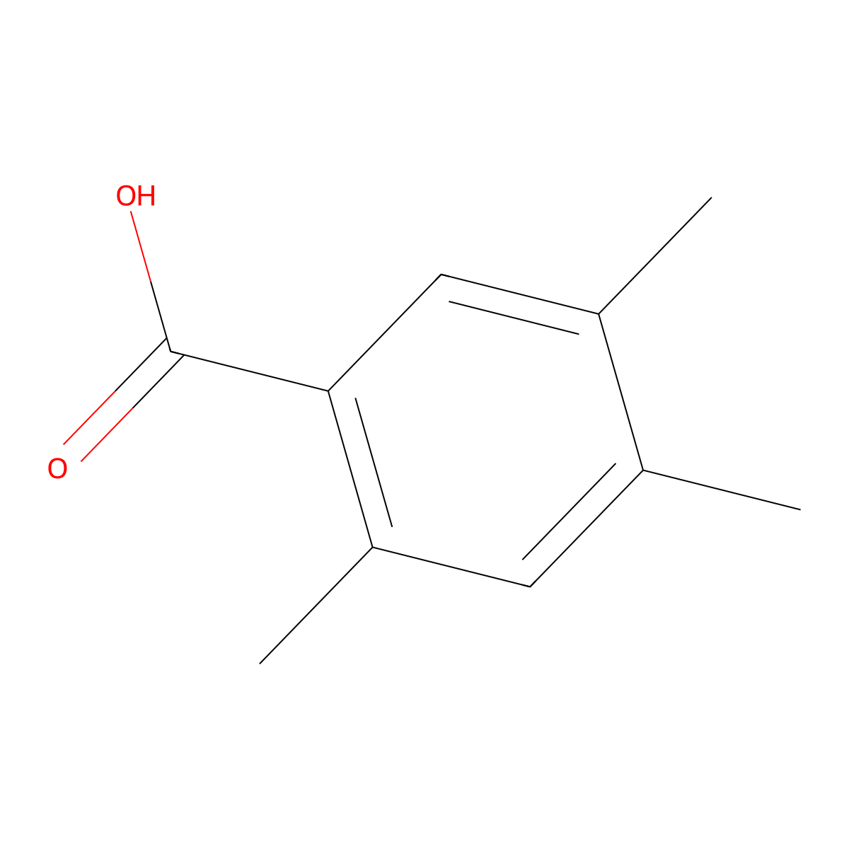 2,4,5-Trimethylbenzoic Acid molecular structure, CAS 528-90-5