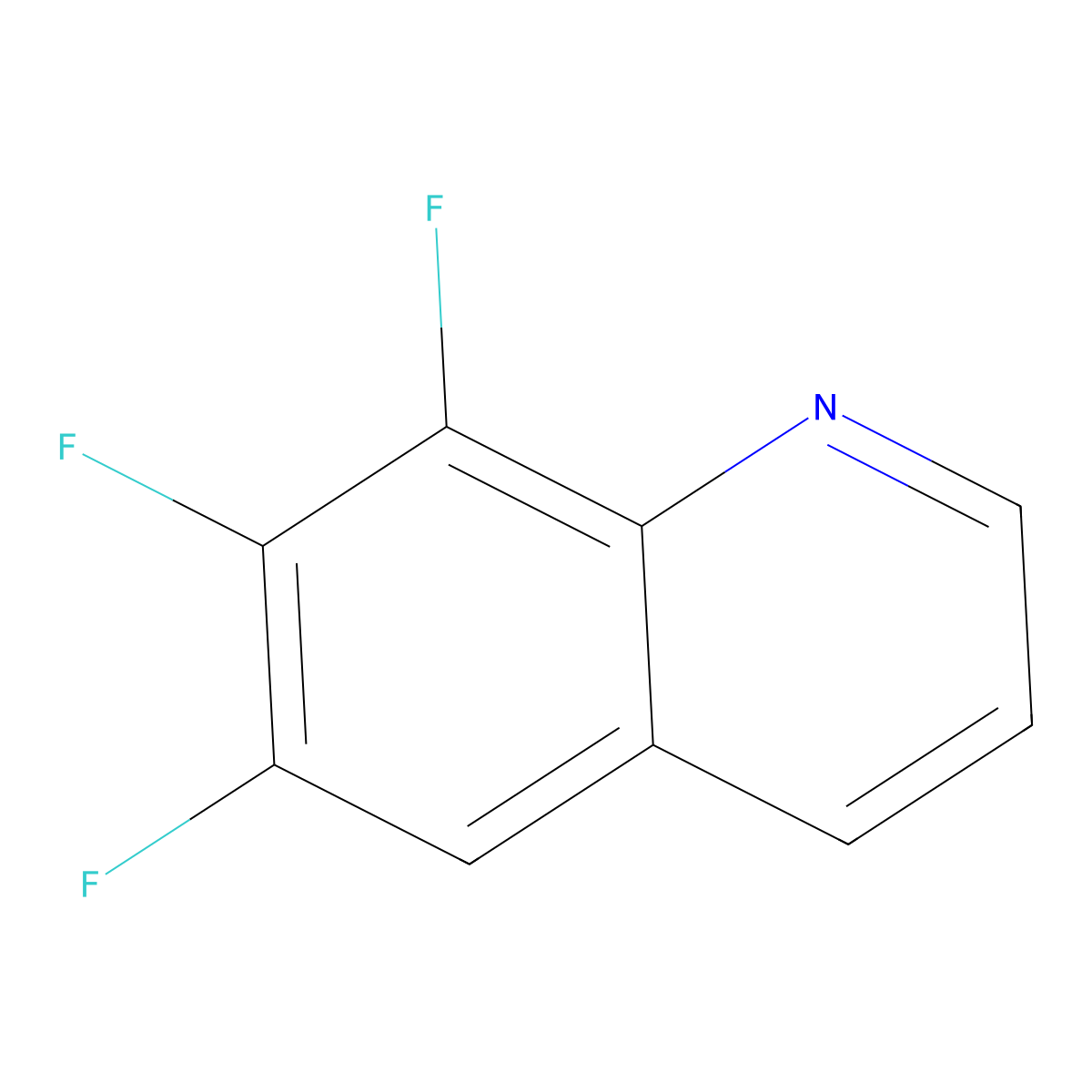 6,7,8-Trifluoroquinoline molecular structure, CAS 5280-09-1